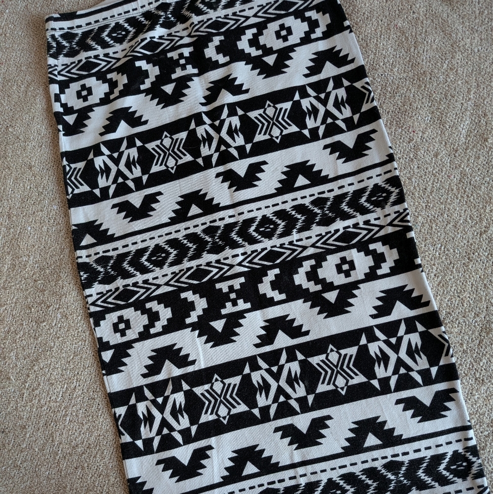 Express Aztec Pattern Pencil Skirt